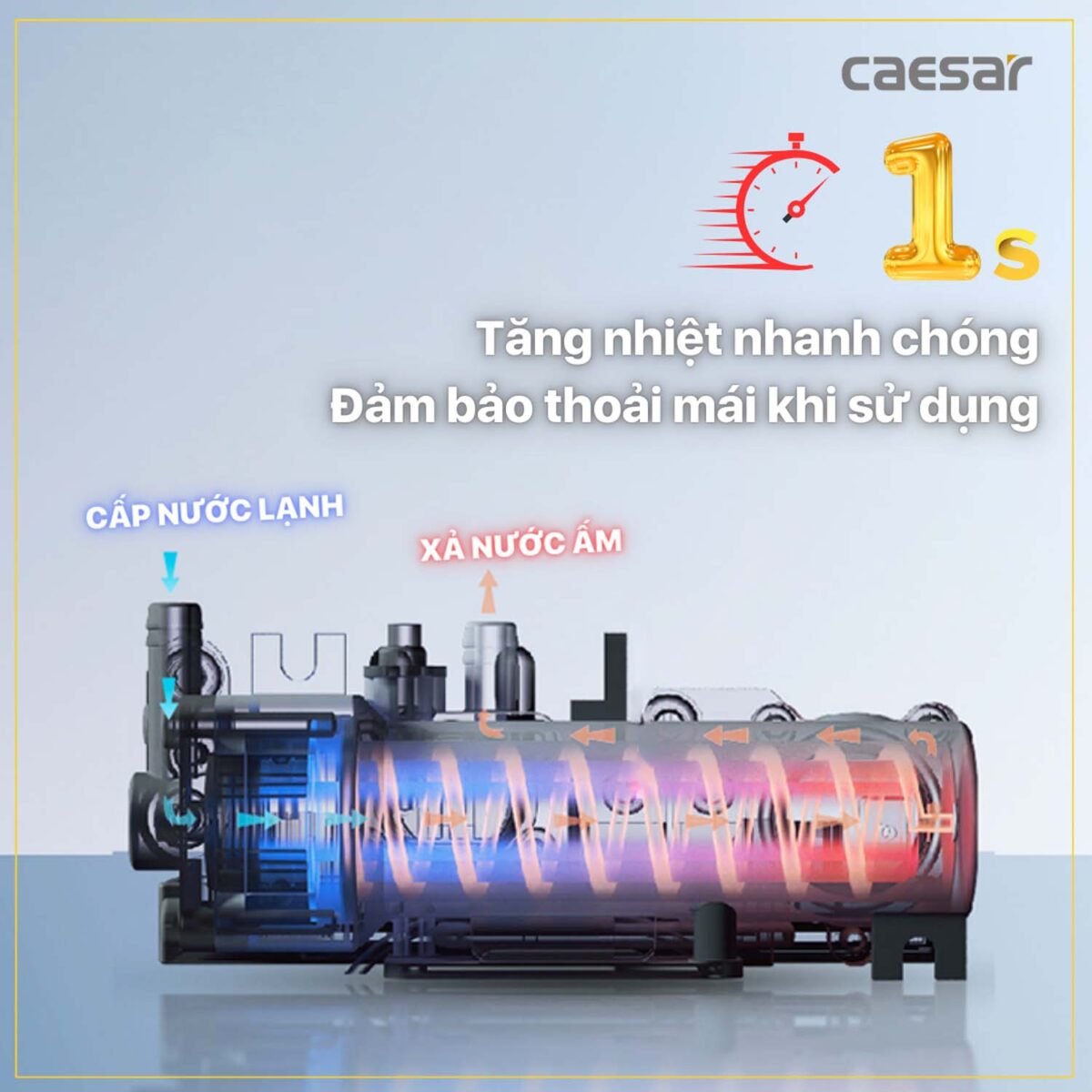 Bồn cầu thông minh CAESAR CD1342 TAF512H nắp rửa điện tử - Ảnh 15