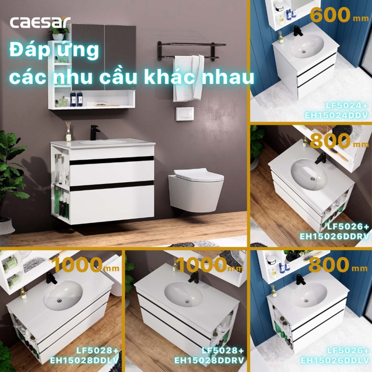 Tủ lavabo CAESAR LF5026 EH15026DDLV - Ảnh 10