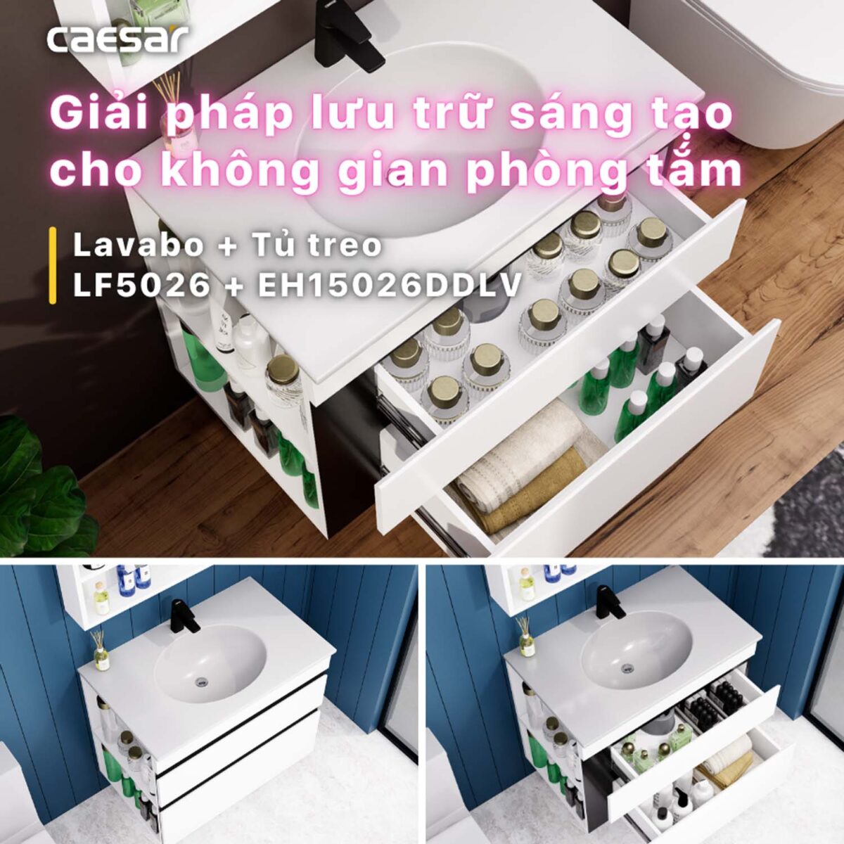 Tủ lavabo CAESAR LF5026 EH15026DDLV - Ảnh 11
