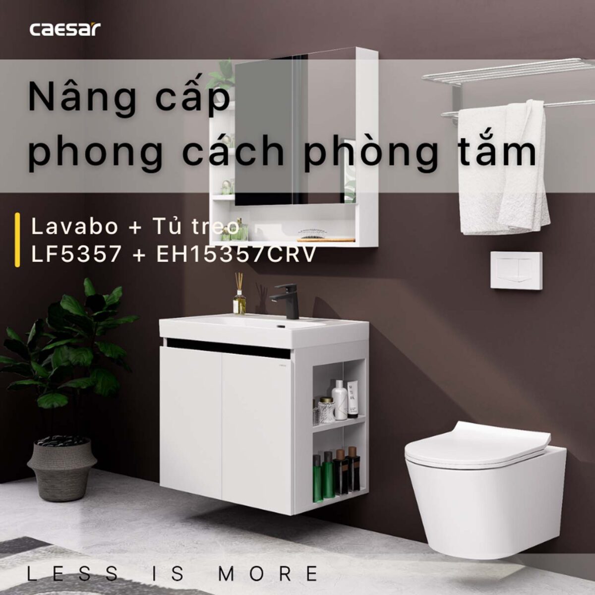 Tủ lavabo CAESAR LF5357 EH15357CRV - Ảnh 3