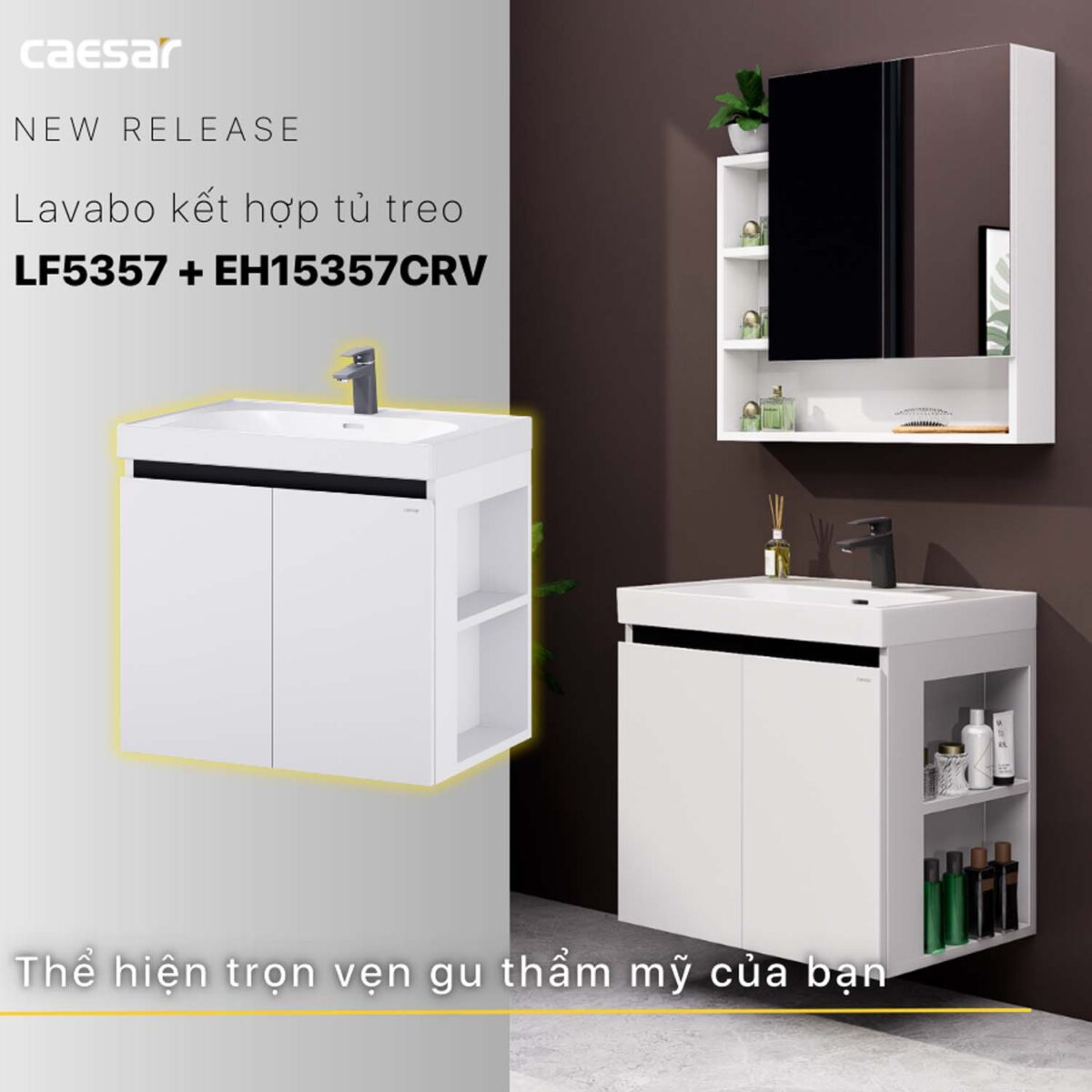 Tủ lavabo CAESAR LF5357 EH15357CRV - Ảnh 15