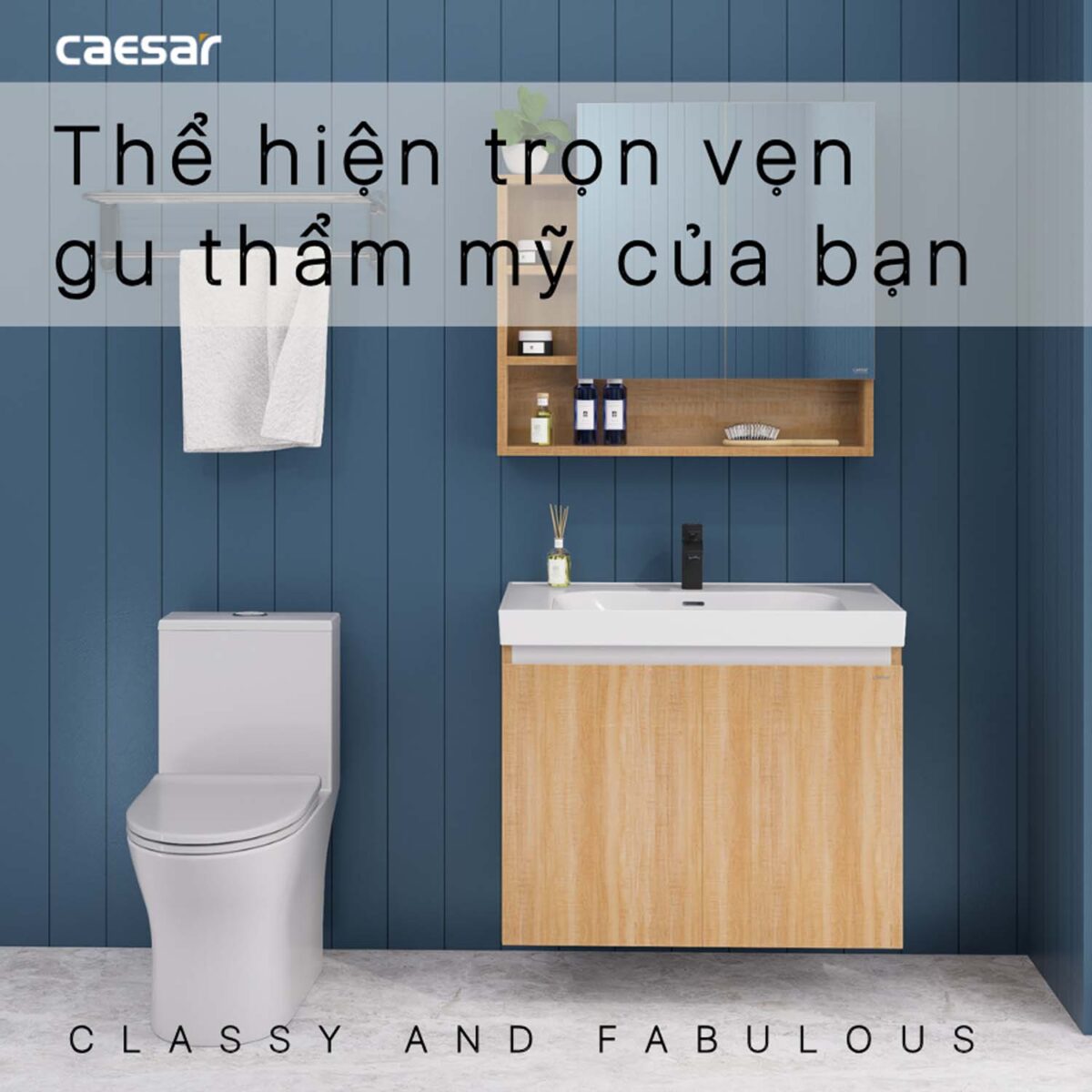 Tủ lavabo CAESAR LF5358 EH15358CLW7V - Ảnh 5
