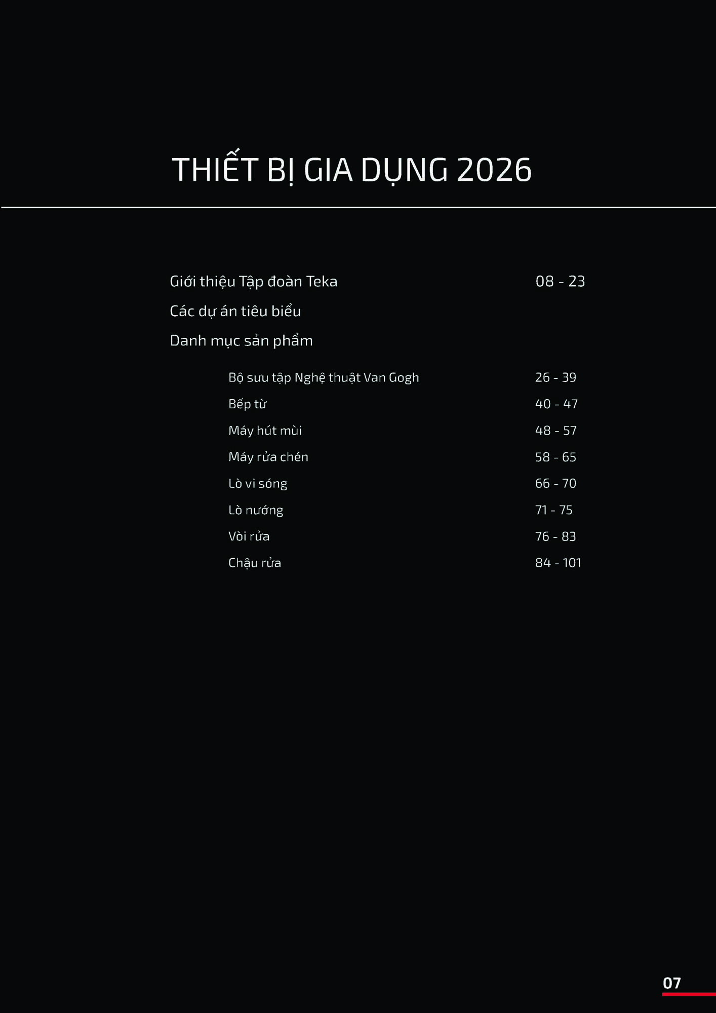 Catalogue TEKA 2026 - Bảng giá Thiết bị nhà bếp 8 VN TEKA CATOLOGUE 2026 Page 007