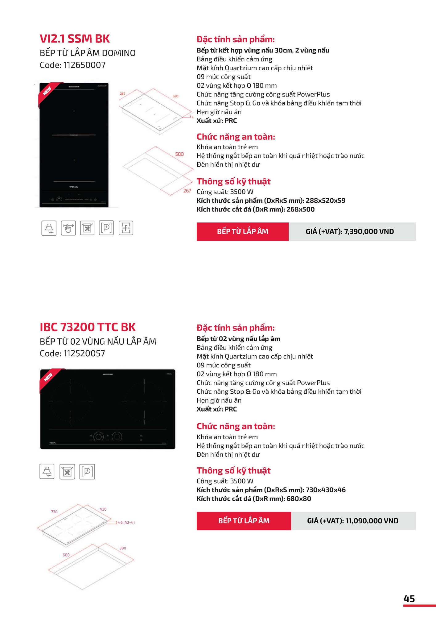Catalogue TEKA 2026 - Bảng giá Thiết bị nhà bếp 46 VN TEKA CATOLOGUE 2026 Page 045