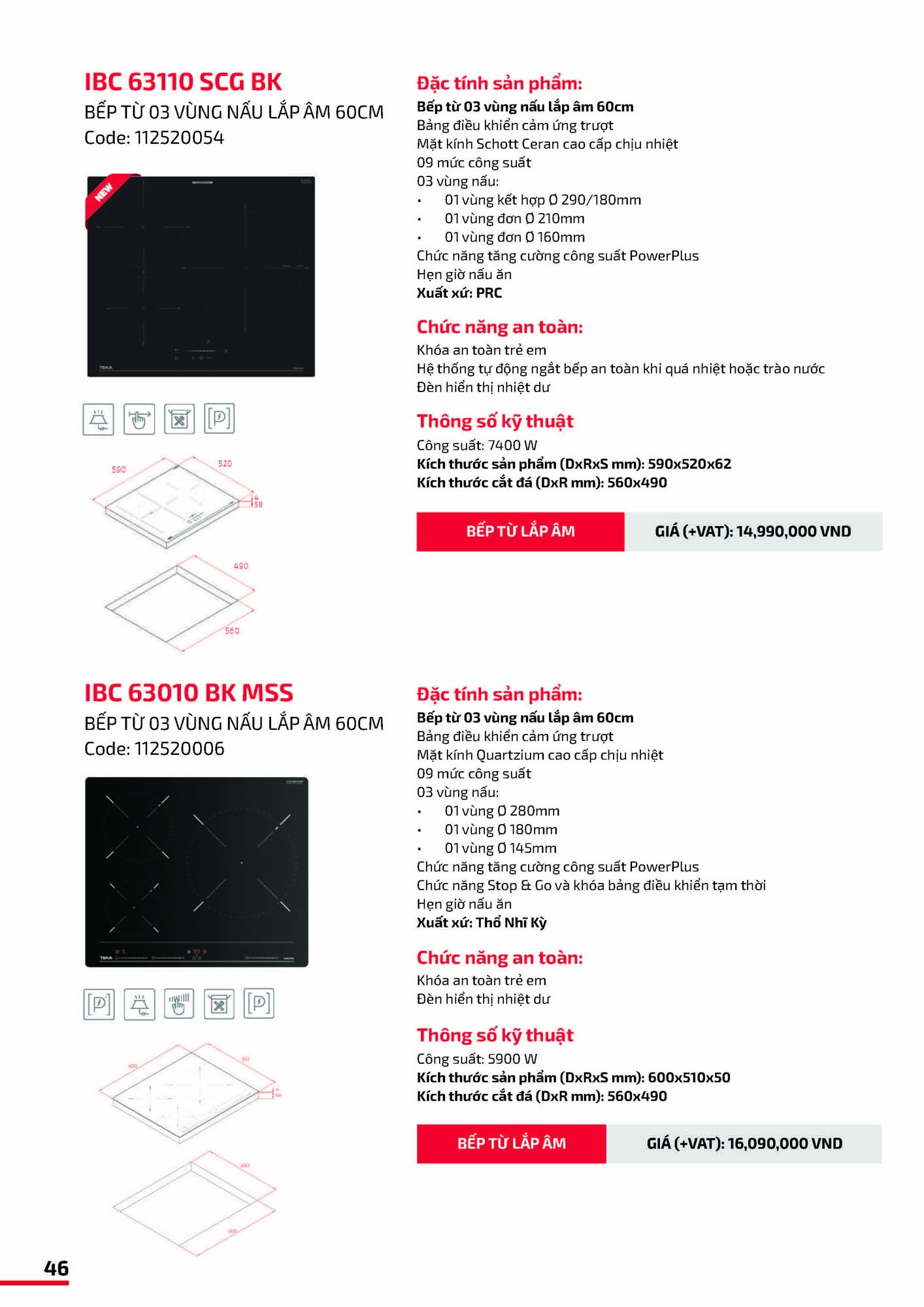 Catalogue TEKA 2026 - Bảng giá Thiết bị nhà bếp 47 VN TEKA CATOLOGUE 2026 Page 046