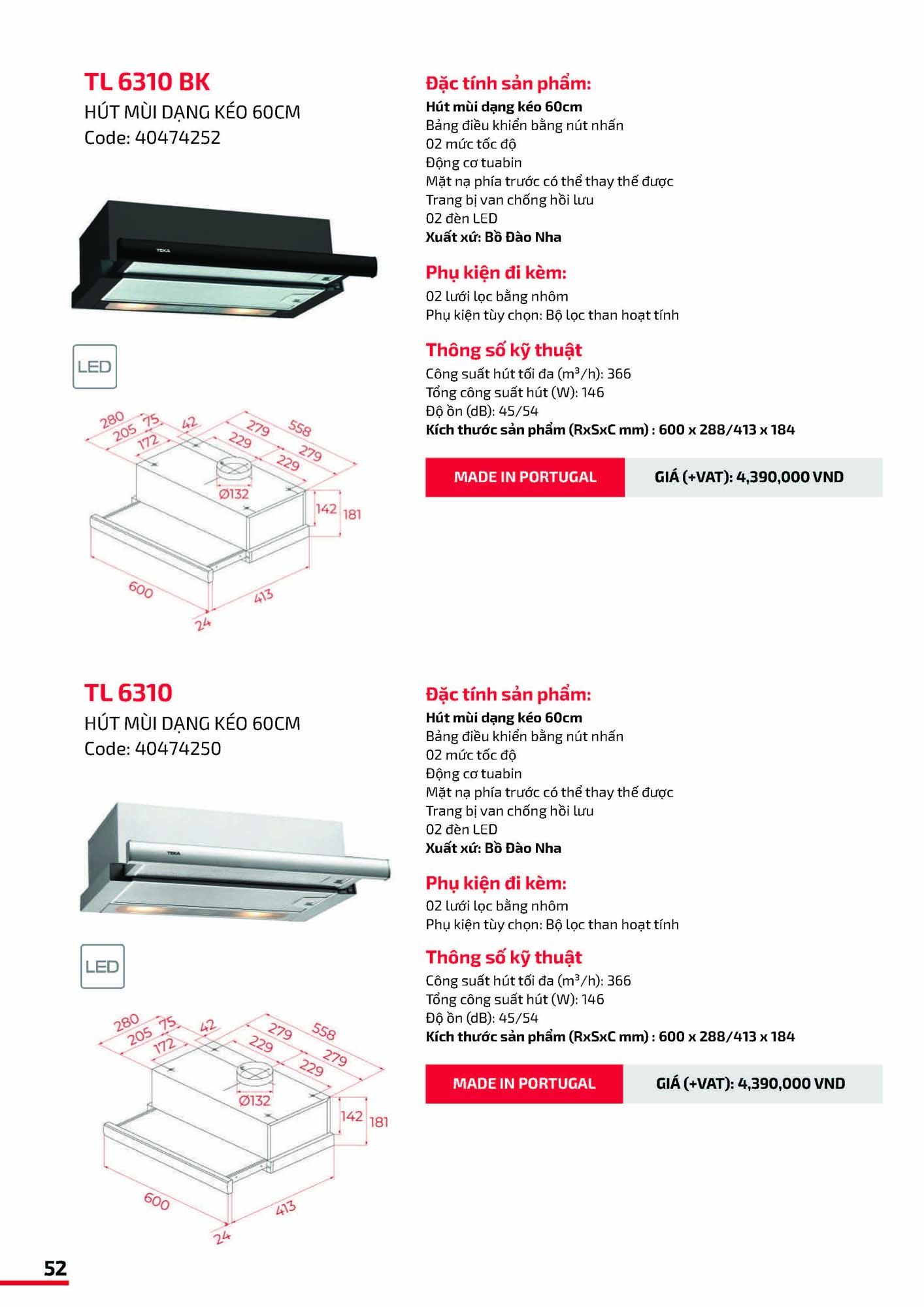 Catalogue TEKA 2026 - Bảng giá Thiết bị nhà bếp 53 VN TEKA CATOLOGUE 2026 Page 052