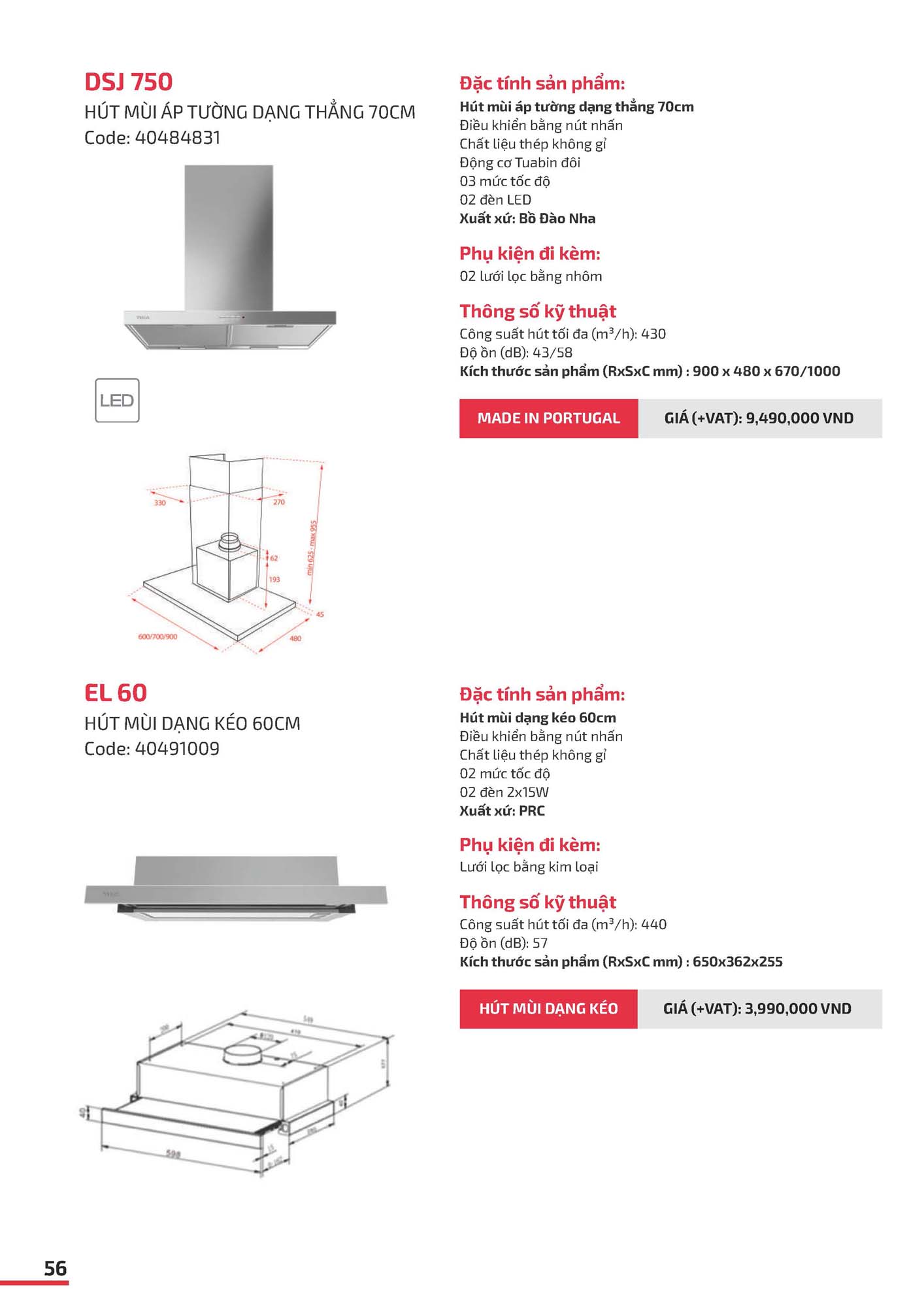 Catalogue TEKA 2026 - Bảng giá Thiết bị nhà bếp 57 VN TEKA CATOLOGUE 2026 Page 056