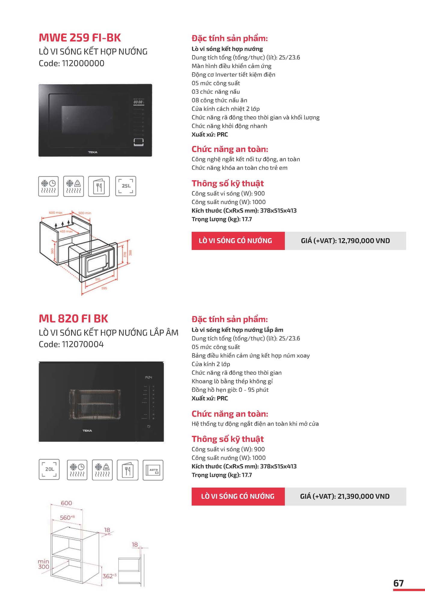 Catalogue TEKA 2026 - Bảng giá Thiết bị nhà bếp 68 VN TEKA CATOLOGUE 2026 Page 067