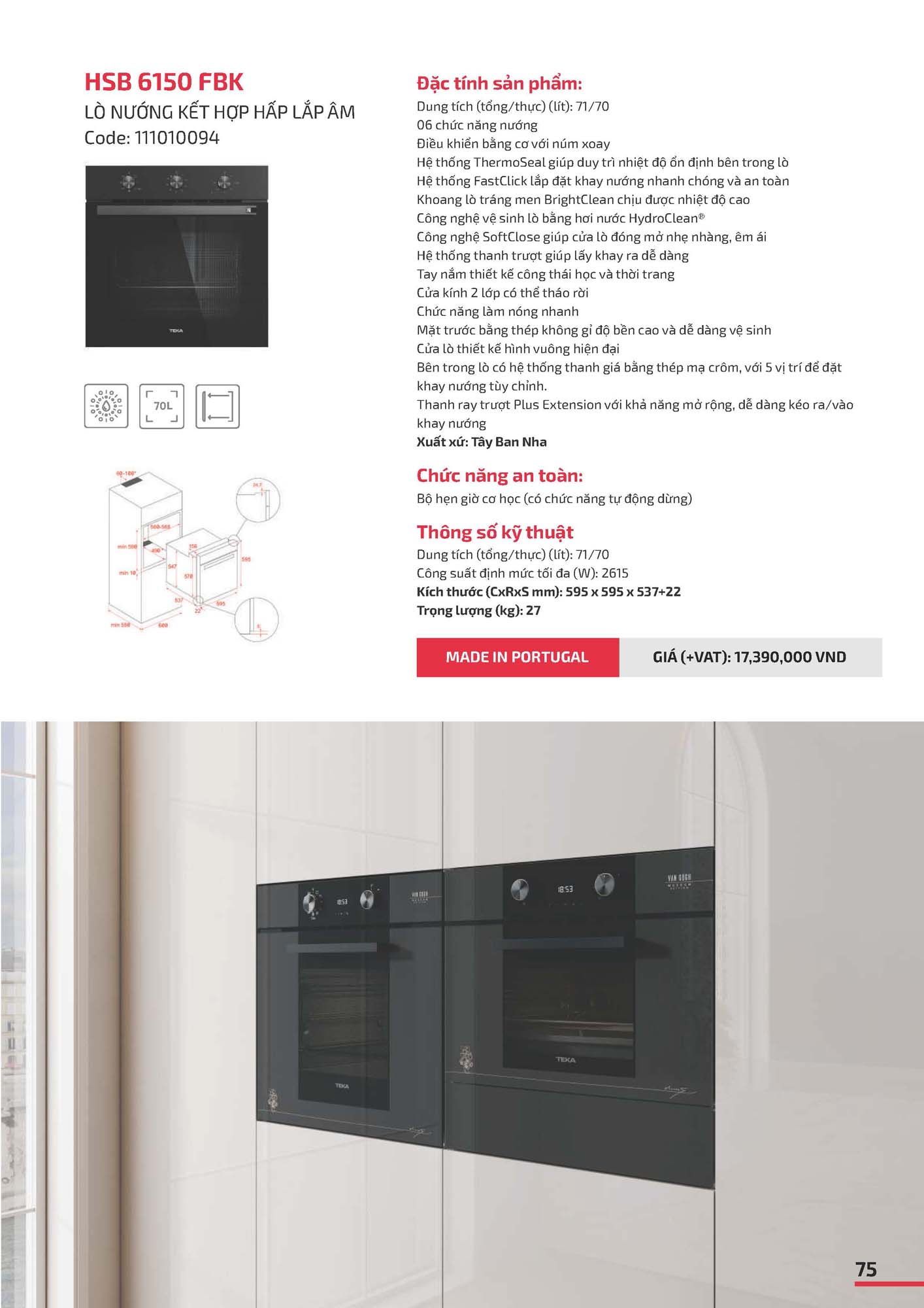 Catalogue TEKA 2026 - Bảng giá Thiết bị nhà bếp 76 VN TEKA CATOLOGUE 2026 Page 075