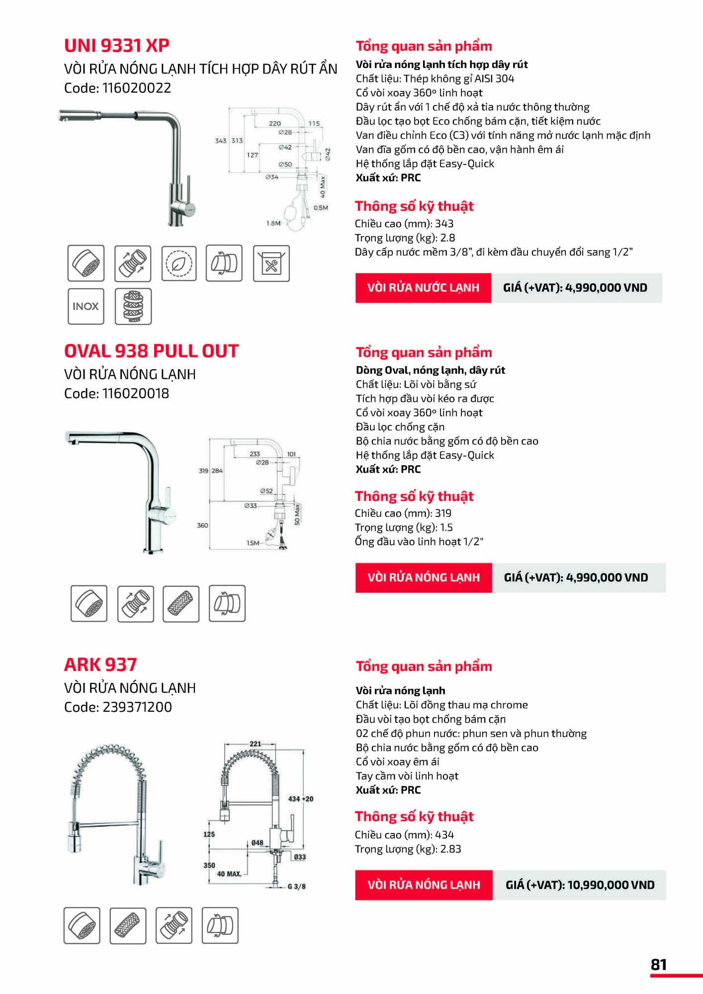 Catalogue TEKA 2026 - Bảng giá Thiết bị nhà bếp 82 VN TEKA CATOLOGUE 2026 Page 081