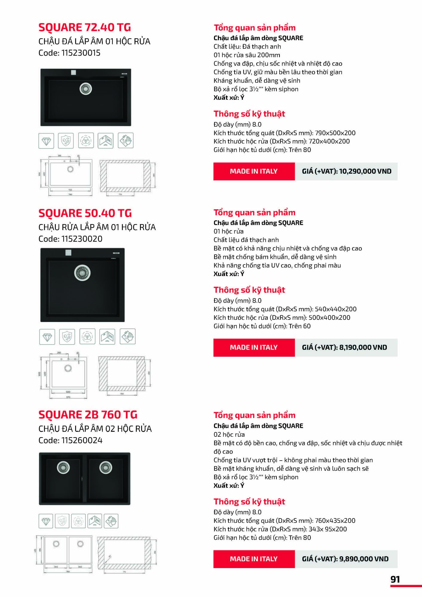Catalogue TEKA 2026 - Bảng giá Thiết bị nhà bếp 92 VN TEKA CATOLOGUE 2026 Page 091