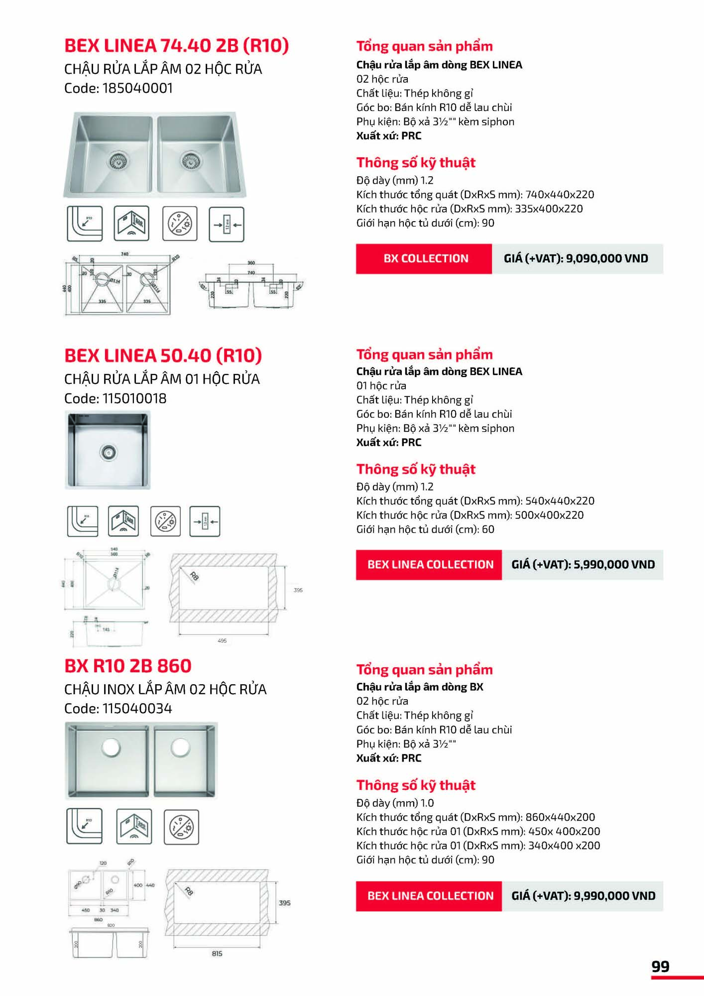 Catalogue TEKA 2026 - Bảng giá Thiết bị nhà bếp 100 VN TEKA CATOLOGUE 2026 Page 099