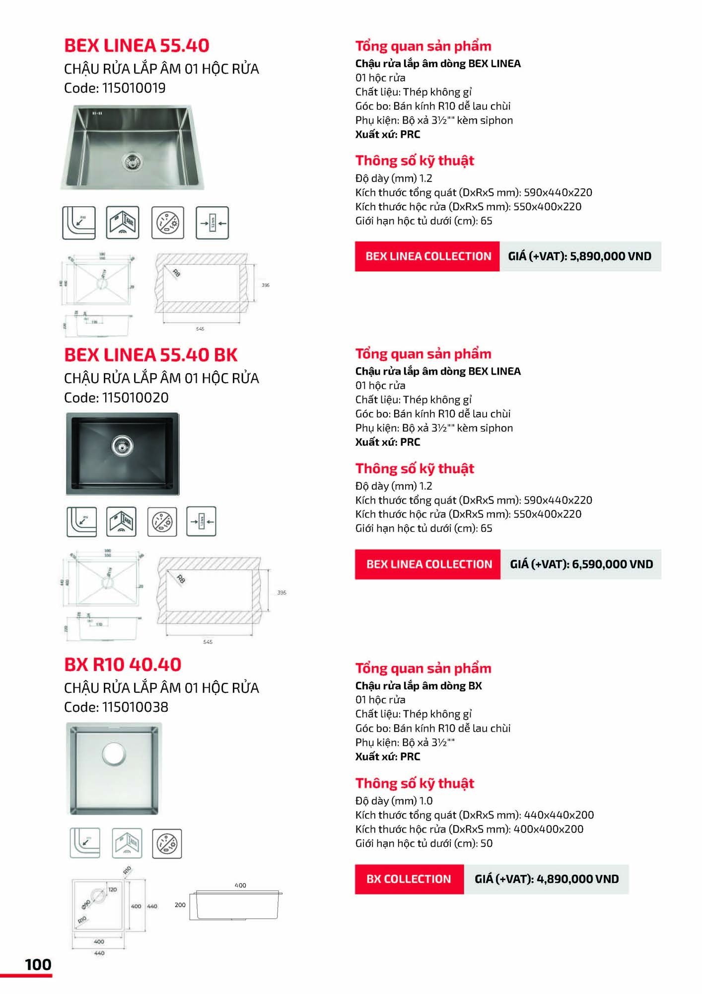 Catalogue TEKA 2026 - Bảng giá Thiết bị nhà bếp 101 VN TEKA CATOLOGUE 2026 Page 100