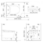 Bồn cầu thông minh INAX AC-821VN treo tường nắp điện tử - Ảnh 2
