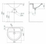 Chậu lavabo dương vành VIGLACERA CD12 - Ảnh 2