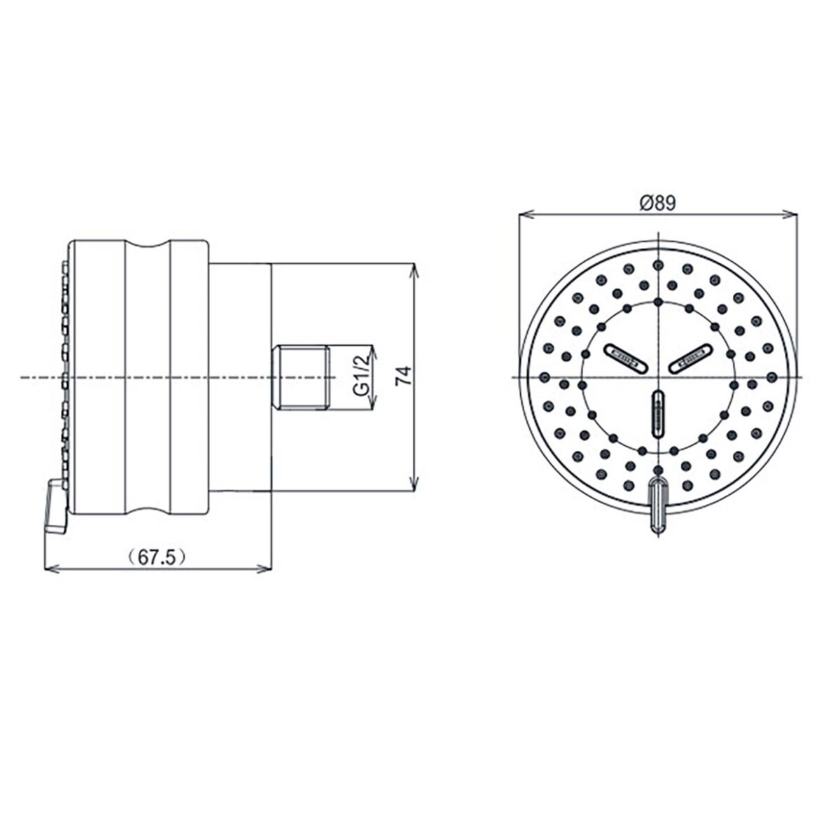 Đầu phun sen âm tường TOTO TBW07017A - Ảnh 2
