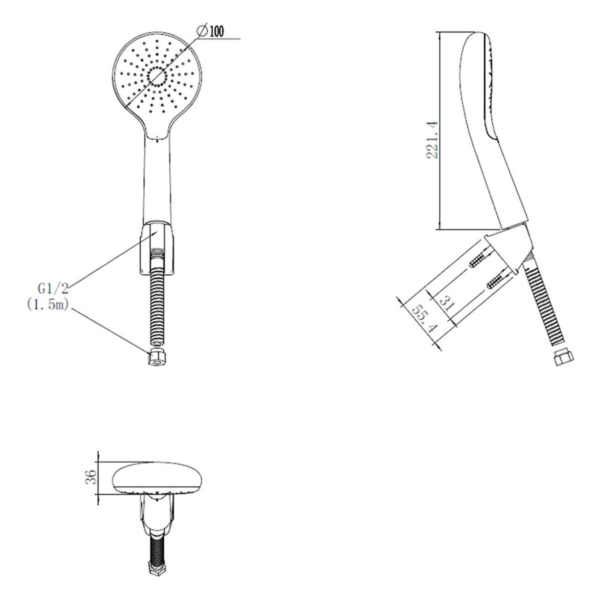 Tay sen tắm AMERICAN STANDARD WF-6144 1361440000 - Ảnh 2