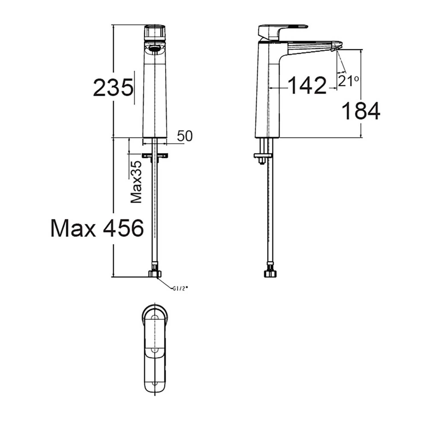 Vòi lavabo AMERICAN STANDARD WF-1M07 cổ cao nóng lạnh 1 ban ve kich thuoc Voi lavabo AMERICAN STANDARD WF 1M07 co cao nong lanh
