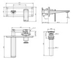 Vòi lavabo AMERICAN STANDARD WF-2417 1124170000 2 lỗ âm tường nóng lạnh - Ảnh 2