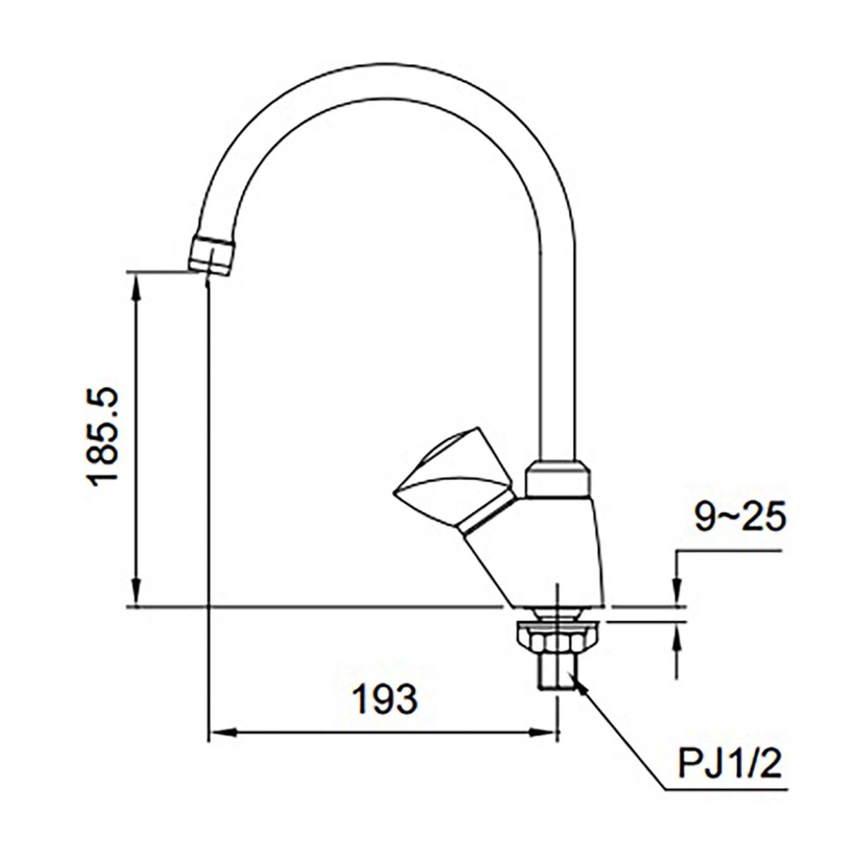 Vòi rửa bát TOTO TS124B13 nước lạnh - Ảnh 2