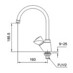 Vòi rửa bát TOTO TS124B13 nước lạnh - Ảnh 2