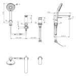 Vòi sen bồn tắm AMERICAN STANDARD WF-1M00 3 lỗ gắn bồn - Ảnh 2