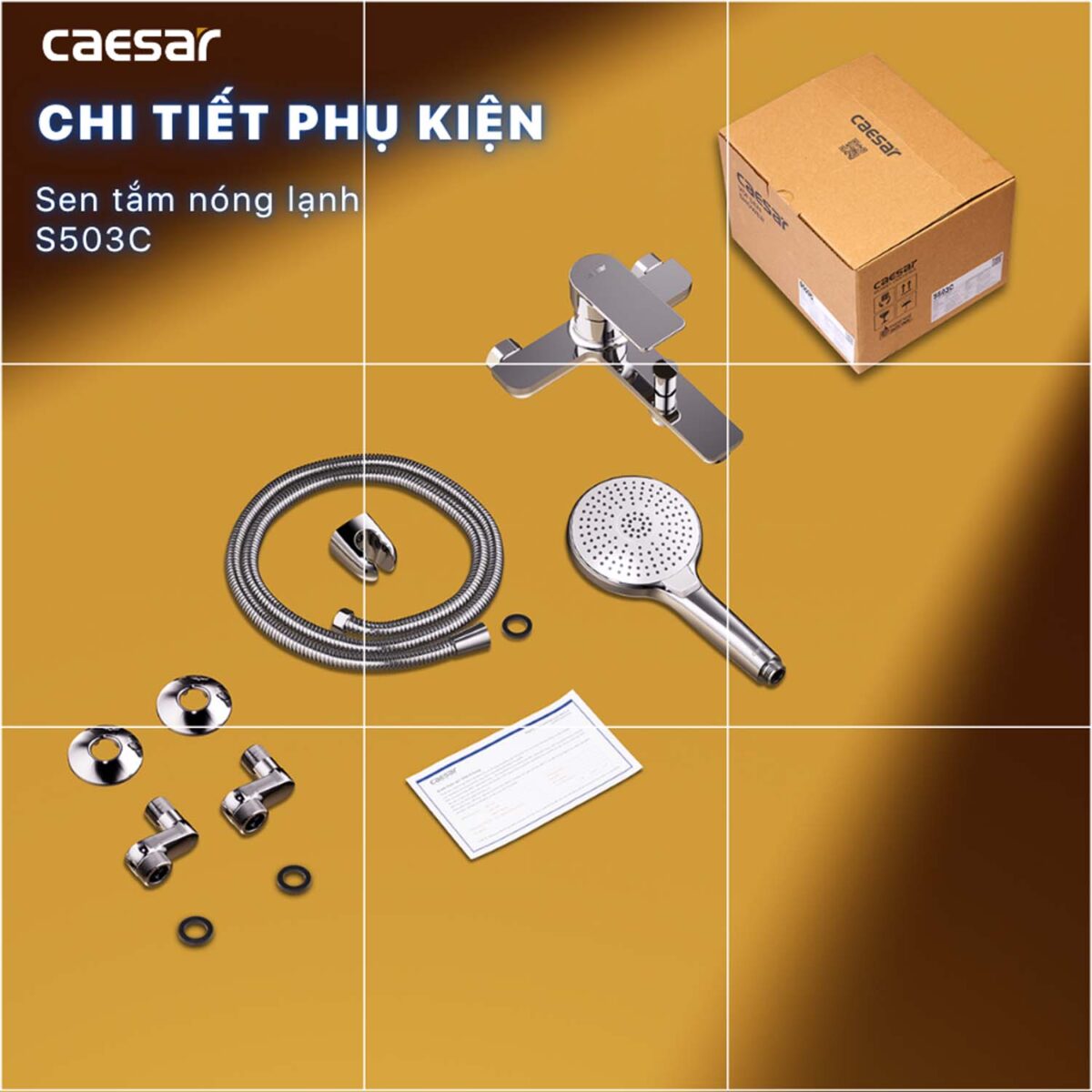 Vòi sen tắm CAESAR S503C nóng lạnh - Ảnh 3