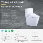 Bồn cầu thông minh CAESAR CD1342 TAF400H nắp rửa điện tử - Ảnh 2