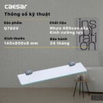 Gương nhà tắm CAESAR M710R kèm kệ kính - Ảnh 2
