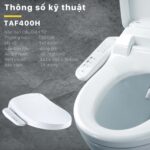 Bồn cầu thông minh CAESAR CD1342 TAF400H nắp rửa điện tử - Ảnh 3
