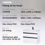 Tủ lavabo CAESAR LF5026 EH15026DDRV - Ảnh 2