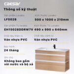 Tủ lavabo CAESAR LF5028 EH15028DDRW7V - Ảnh 2