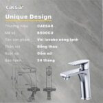 Vòi lavabo CAESAR B500CU nóng lạnh - Ảnh 2