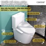 Bồn cầu thông minh CAESAR CD1342 TAF400H nắp rửa điện tử - Ảnh 4