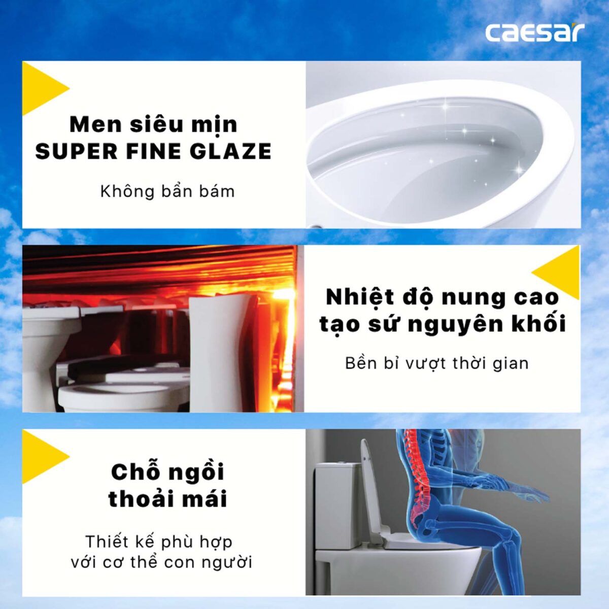 Bồn cầu thông minh CAESAR CD1342 TAF512H nắp rửa điện tử - Ảnh 6