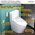 Bồn cầu thông minh CAESAR CD1342 TAF710H nắp rửa điện tử - Ảnh 4