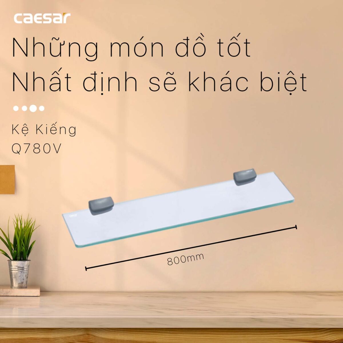 Gương nhà tắm CAESAR M710R kèm kệ kính - Ảnh 4