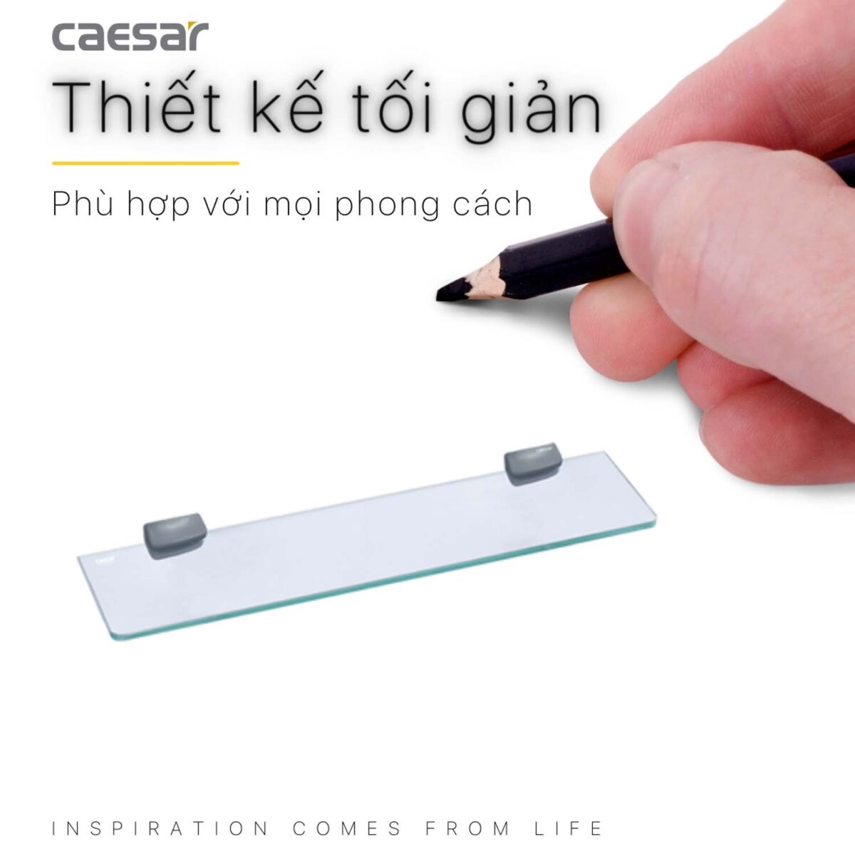 Gương nhà tắm CAESAR M710R kèm kệ kính - Ảnh 6
