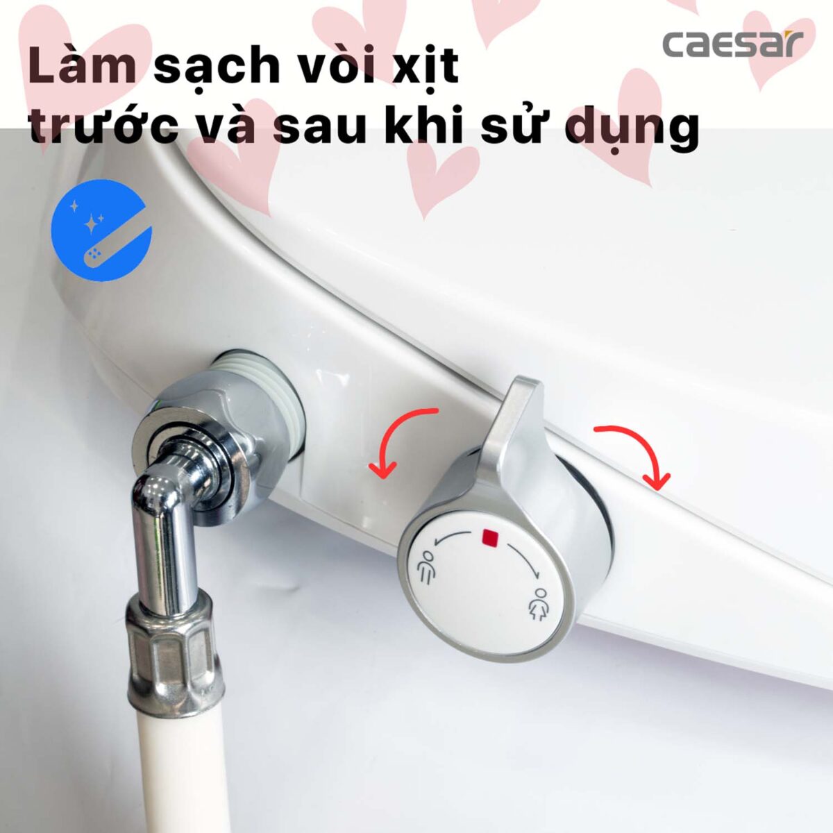 Bồn cầu thông minh CAESAR CD1342 TAF060 nắp rửa cơ - Ảnh 12