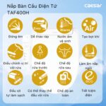 Bồn cầu thông minh CAESAR CD1342 TAF400H nắp rửa điện tử - Ảnh 9