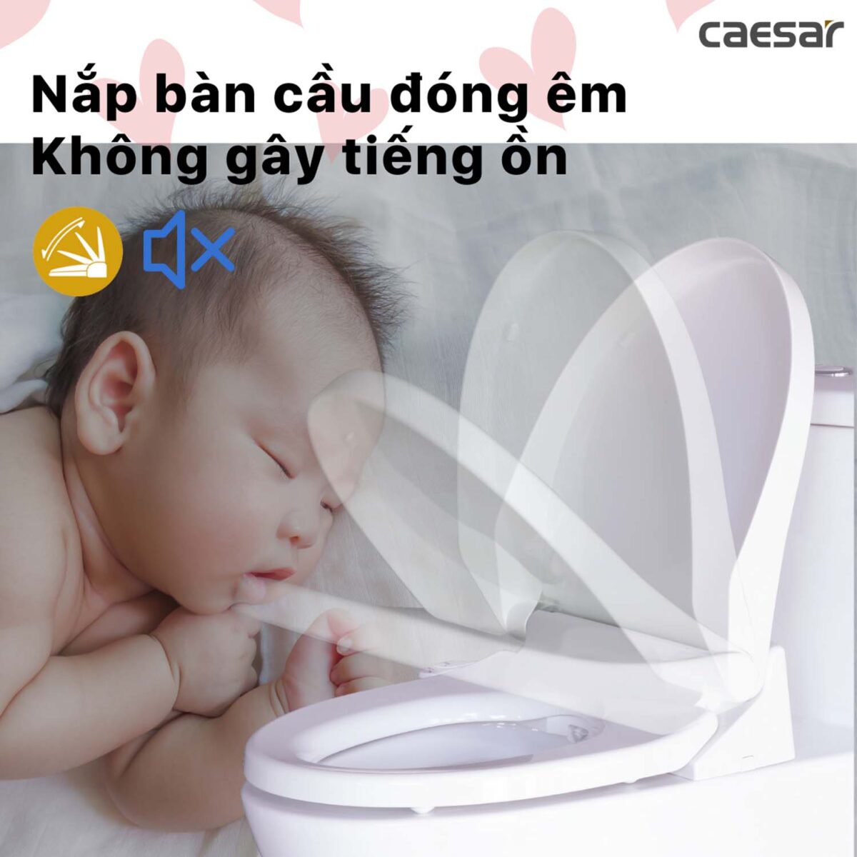 Bồn cầu thông minh CAESAR CD1342 TAF400H nắp rửa điện tử - Ảnh 13