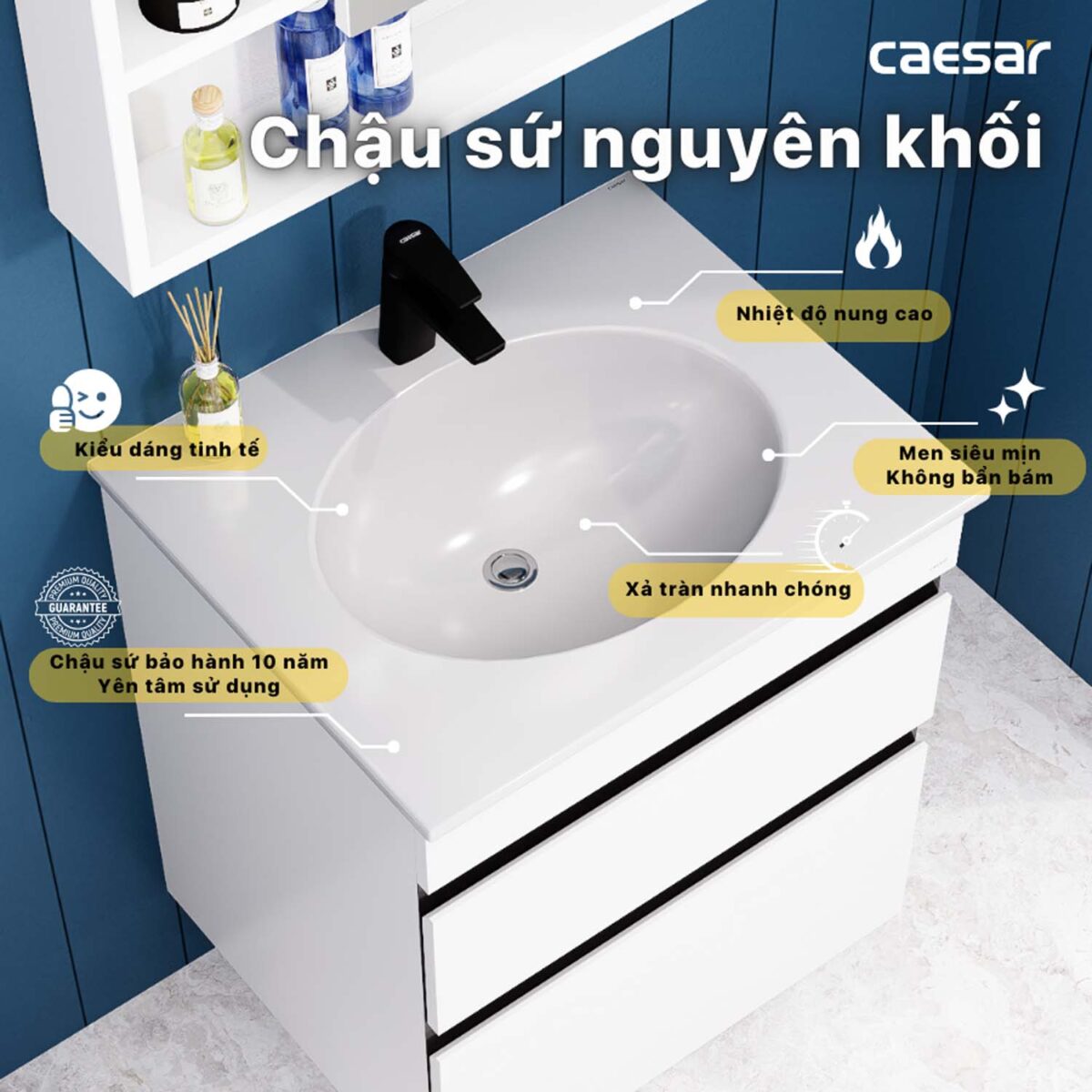 Tủ lavabo CAESAR LF5024 EH15024DDV - Ảnh 6