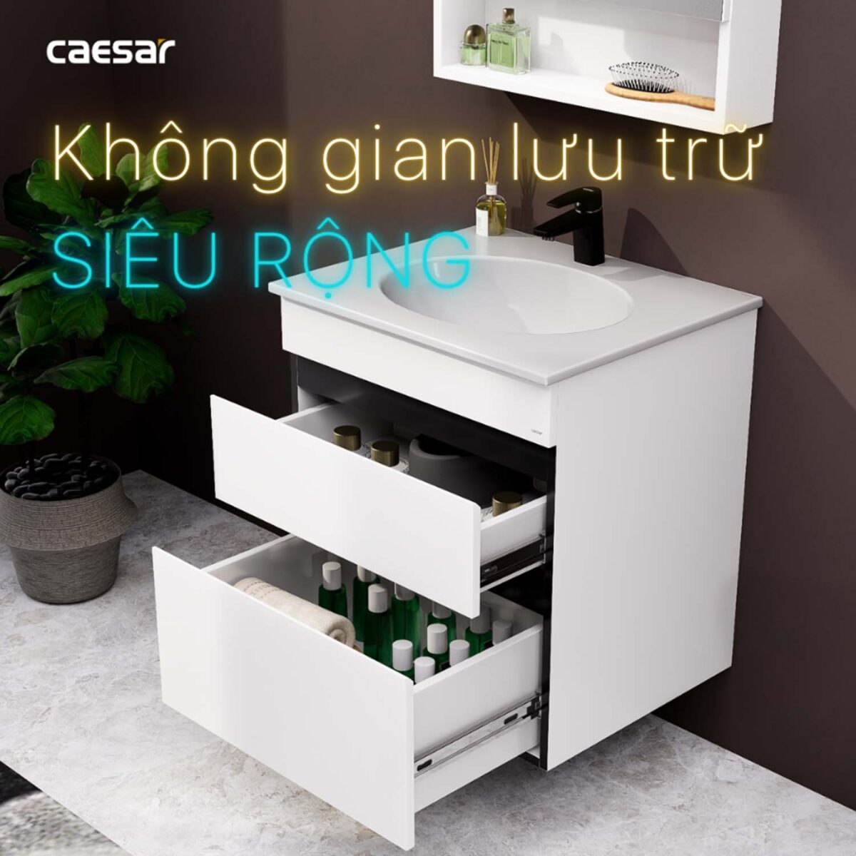 Tủ lavabo CAESAR LF5024 EH15024DDV - Ảnh 9