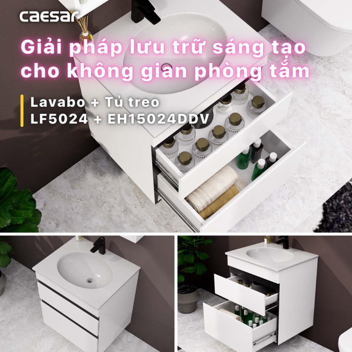 Tủ lavabo CAESAR LF5024 EH15024DDV - Ảnh 11