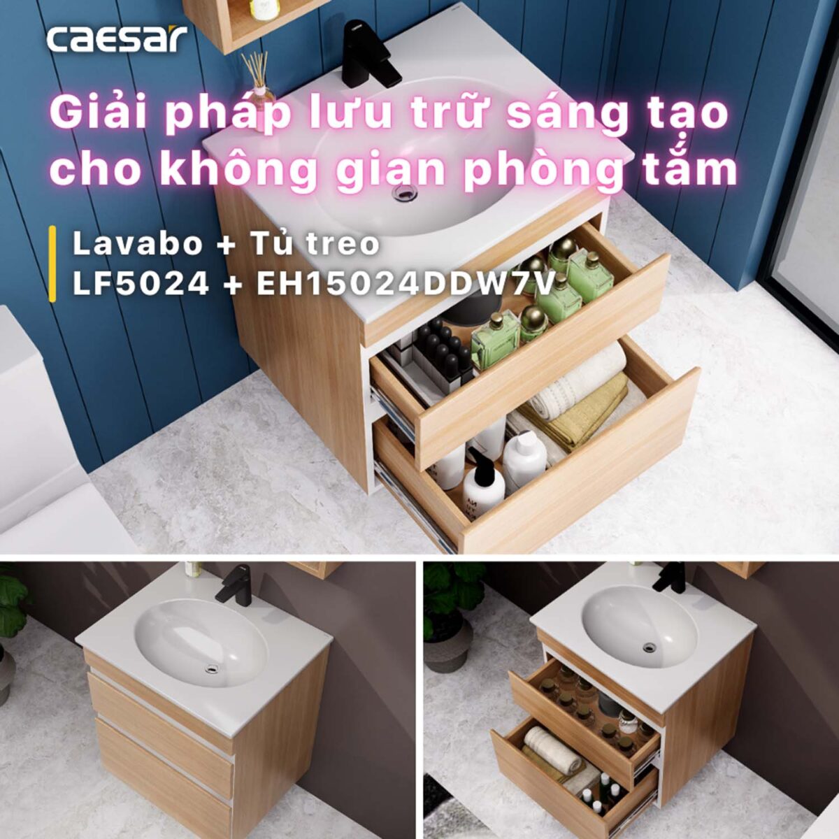 Tủ lavabo CAESAR LF5024 EH15024DDW7V - Ảnh 11