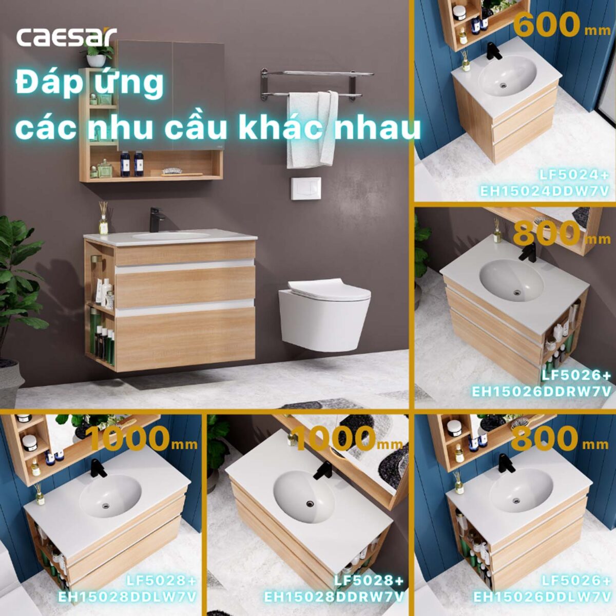 Tủ lavabo CAESAR LF5026 EH15026DDLW7V - Ảnh 10