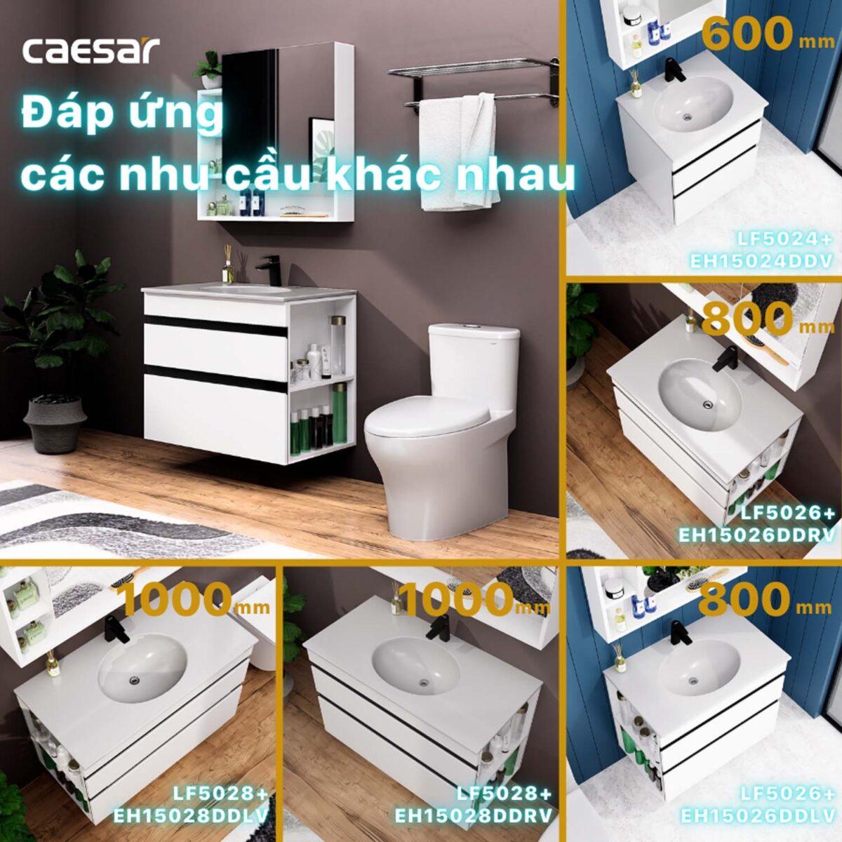 Tủ lavabo CAESAR LF5026 EH15026DDRV - Ảnh 10