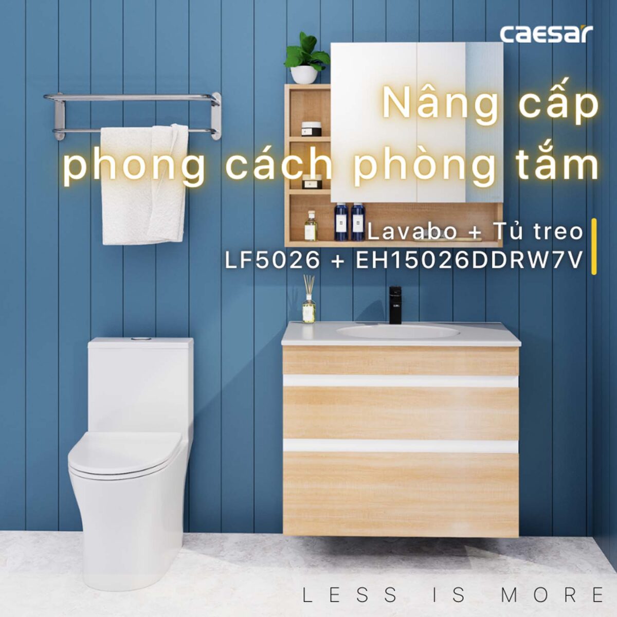 Tủ lavabo CAESAR LF5026 EH15026DDRW7V - Ảnh 3