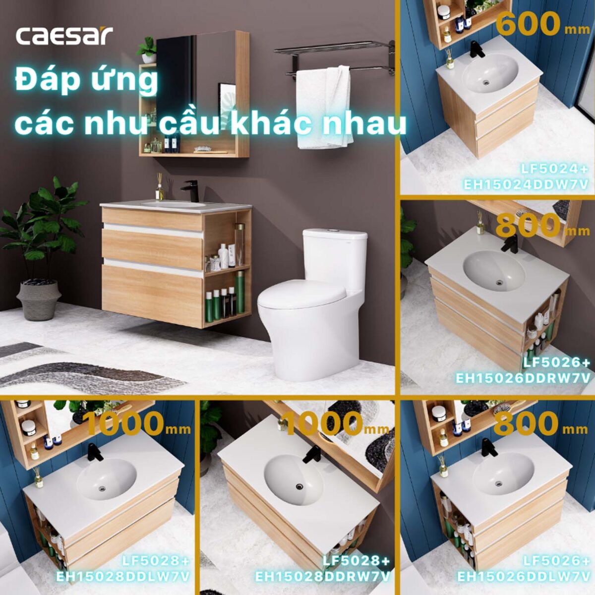 Tủ lavabo CAESAR LF5026 EH15026DDRW7V - Ảnh 10