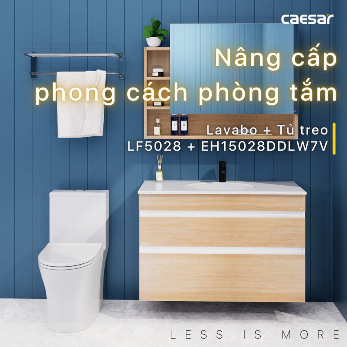 Tủ lavabo CAESAR LF5028 EH15028DDLW7V - Ảnh 3
